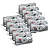 Agfaphoto pack 10 x 601026 - appareil photo jetable lebox noir&white, 27 photos, objectif optique 31 mm - gris