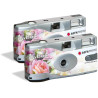 AgfaPhoto Pack 2 x 601025 - Appareil Photo Jetable LeBox Wedding, 27 Photos, Objectif Optique 31 mm - Gris