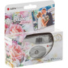 AgfaPhoto 601020 - Appareil Photo Jetable LeBox Flash, 27 Photos, Objectif Optique 31 mm - Gris et Rouge