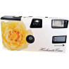 1A PHOTO PORST Lot de 10 appareils photo de mariage jetables avec flash (27 photos 400 ASA) - Rose blanche