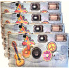 PHOTO PORST Lot de 4 appareils photo jetables 1 A édition Flower Power, fleurs et papillon, avec flash, piles et film (lot de 4,