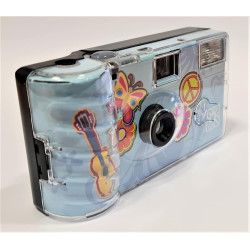 PHOTO PORST Lot de 4 appareils photo jetables 1 A édition Flower Power, fleurs et papillon, avec flash, piles et film (lot de 4,