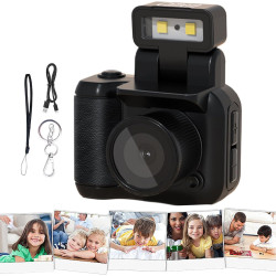 Petit appareil photo rétro, appareil photo rétro Snap, caméscope numérique 1080p vintage avec lampe de poche LED, Cemera vidéo p