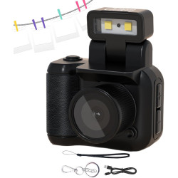 Petit appareil photo rétro, appareil photo rétro Snap, caméscope numérique 1080p vintage avec lampe de poche LED, Cemera vidéo p