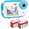 AGFA Photo Pack Realikids Instant Cam + 6 Rouleaux Papier Thermique ATP3WH supplémentaires - Appareil Photo Instantané Enfant, E