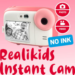 AgfaPhoto Pack Realikids Instant Cam + 1 Carte Micro SD 32GB - Appareil Photo Instantané Enfant, Ecran LCD 2,4', Batterie Lithiu