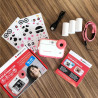 AgfaPhoto Pack Realikids Instant Cam + 1 Carte Micro SD 32GB + 3 Rouleaux Papier Thermique ATP3WH - Appareil Photo Instantané En