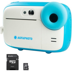AgfaPhoto Pack Realikids Instant Cam + 1 Carte Micro SD 32GB - Appareil Photo Instantané Enfant, Ecran LCD 2,4', Batterie Lithiu