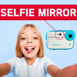 AgfaPhoto Pack Realikids Instant Cam + 1 Carte Micro SD 32GB - Appareil Photo Instantané Enfant, Ecran LCD 2,4', Batterie Lithiu