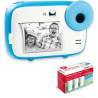 AGFA Photo Pack Realikids Instant Cam + 3 Rouleaux Papier Thermique ATP3WH supplémentaires - Appareil Photo Instantané Enfant, E