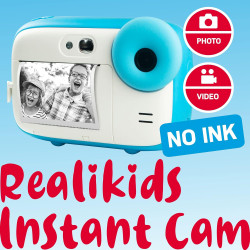 AGFA Photo Pack Realikids Instant Cam + 3 Rouleaux Papier Thermique ATP3WH supplémentaires - Appareil Photo Instantané Enfant, E