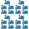GT PHOTO GT27WP Realishot Splash - Pack de 20 Appareils Photo Jetables Étanches, 27 Photos, 35mm, 4K Ultra HD, Waterproof - Bleu