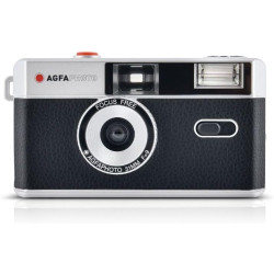 AGFAPHOTO - Appareil Photo Argentique 35mm – Objectif 31 mm F9, Flash Intégré, Mise au Point Fixe, Compatible Pellicules ISO 200