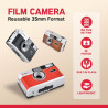 AGFAPHOTO - Appareil Photo Argentique 35mm – Objectif 31 mm F9, Flash Intégré, Mise au Point Fixe, Compatible Pellicules ISO 200