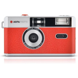 AGFAPHOTO - Appareil Photo Argentique 35mm – Objectif 31 mm F9, Flash Intégré, Mise au Point Fixe, Compatible Pellicules ISO 200