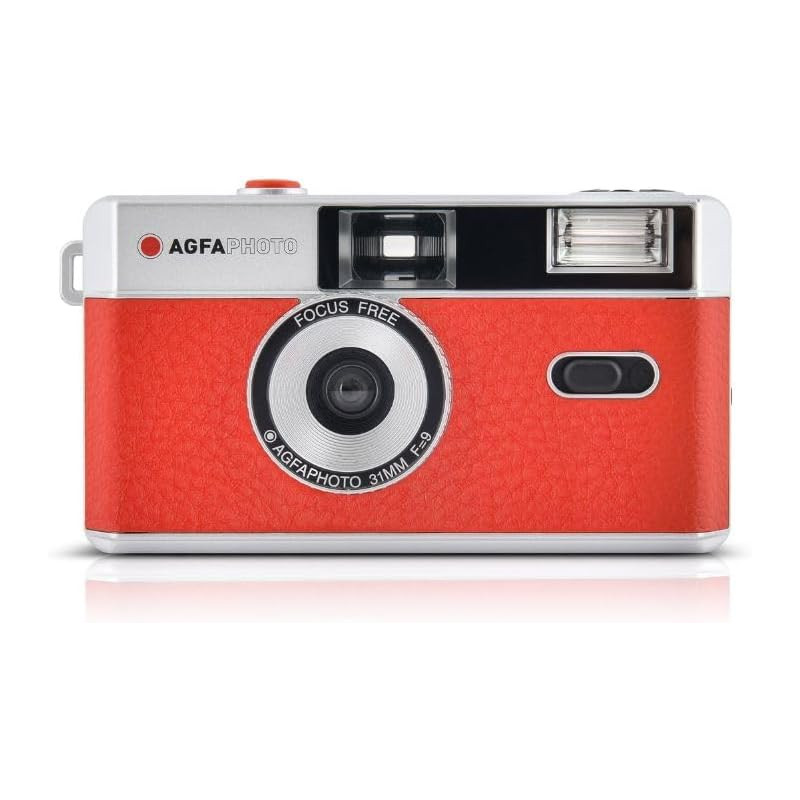 AGFAPHOTO - Appareil Photo Argentique 35mm – Objectif 31 mm F9, Flash Intégré, Mise au Point Fixe, Compatible Pellicules ISO 200