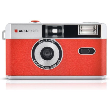 AGFAPHOTO - Appareil Photo Argentique 35mm – Objectif 31 mm F9, Flash Intégré, Mise au Point Fixe, Compatible Pellicules ISO 200