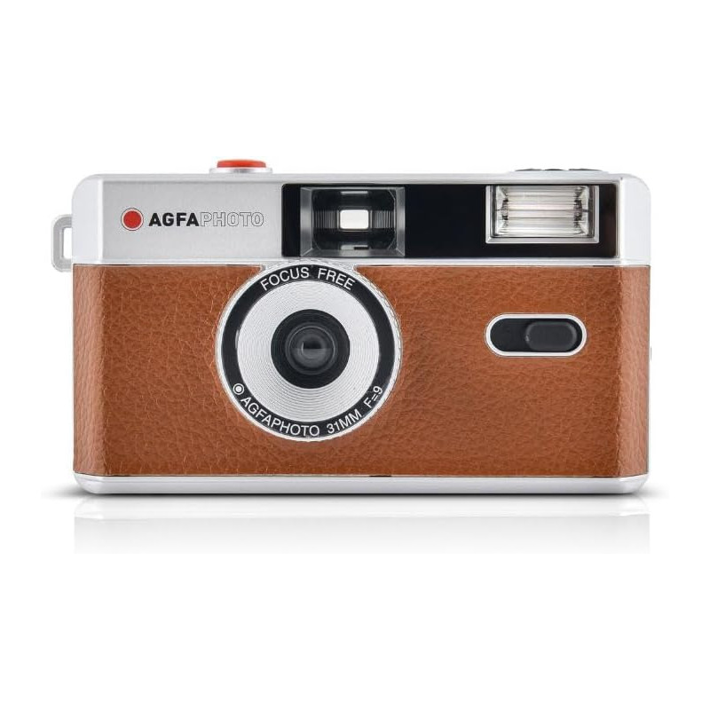 AGFAPHOTO - Appareil Photo Argentique 35mm – Objectif 31 mm F9, Flash Intégré, Mise au Point Fixe, Compatible Pellicules ISO 200
