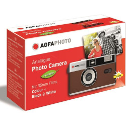 AGFAPHOTO - Appareil Photo Argentique 35mm – Objectif 31 mm F9, Flash Intégré, Mise au Point Fixe, Compatible Pellicules ISO 200