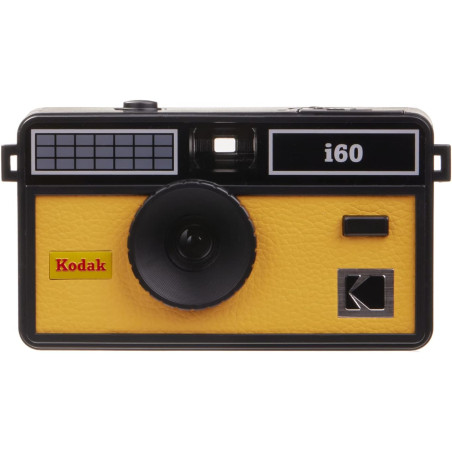 Kodak i60 Appareil Photo réutilisable 35 mm – Style rétro, sans Mise au Point, Flash intégré, Appuyez et Flash Pop-up (Jaune)