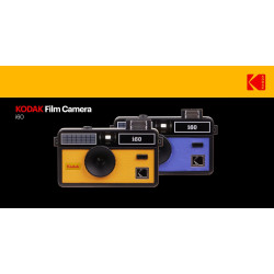 Kodak i60 Appareil Photo réutilisable 35 mm – Style rétro, sans Mise au Point, Flash intégré, Appuyez et Flash Pop-up (Jaune)