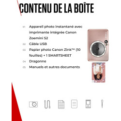 Canon Zoemini S2 Appareil photo instantanné + imprimante , Rose Doré