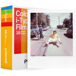 Polaroid now + generation 2 - ensemble appareil photo + film (16 photos incluses) - blanc - caméra instantanée contrôlée par app