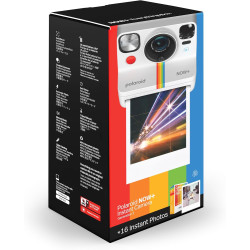 Polaroid now + generation 2 - ensemble appareil photo + film (16 photos incluses) - blanc - caméra instantanée contrôlée par app