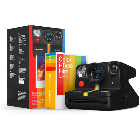 Polaroid - Everything Box - Appareil Photo instantanée Now+ et Pack de Film - Noir