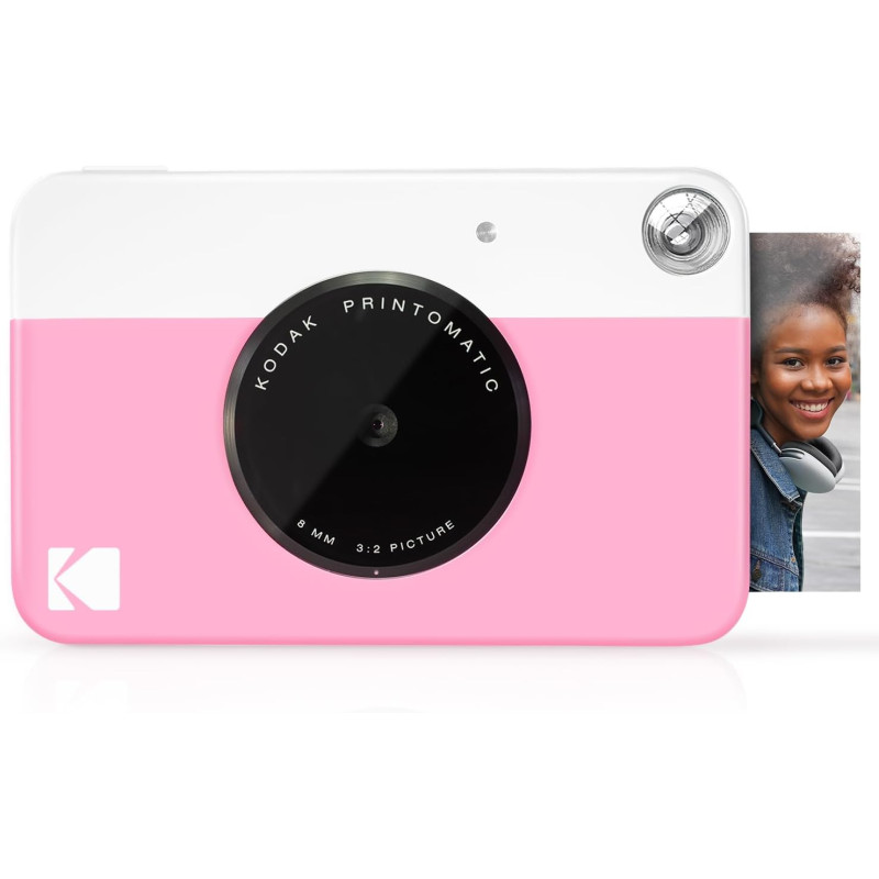 KODAK Printomatic Appareil photo numérique à impression instantanée couleur – Photos de haute qualité sur papier autocollant Zin