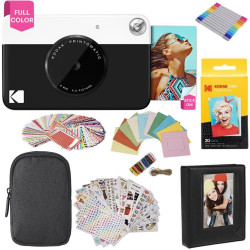 KODAK Printomatic Appareil Photo instantané, USB, Noir, Paquet Cadeau
