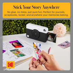 KODAK Printomatic Appareil Photo instantané, USB, Noir, Paquet Cadeau