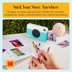 KODAK Printomatic Appareil Photo instantané, Bleu, Paquet Cadeau