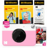 Kodak Printomatic Caméra Instantanée Full-Color – Pack 75 Feuilles – Photo Zink 2x3 – Rose