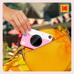 Kodak Printomatic Caméra Instantanée Full-Color – Pack 75 Feuilles – Photo Zink 2x3 – Rose