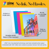 Kodak printomatic instant camera (jaune) gift bundle + zink paper (20 sheets) + deluxe case + 7 fun sticker sets + twin tip mark