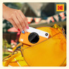 Kodak printomatic instant camera (jaune) gift bundle + zink paper (20 sheets) + deluxe case + 7 fun sticker sets + twin tip mark