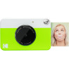 Kodak printomatic instant camera (vert) gift bundle + zink paper (20 sheets) + deluxe case + 7 fun sticker sets + twin tip marke
