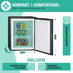 Bomann GB 7236 congélateur Autoportante 42 L E Noir