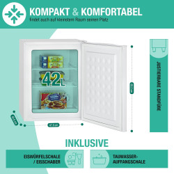 Bomann GB 7236 congélateur Autoportante 42 L E Blanc