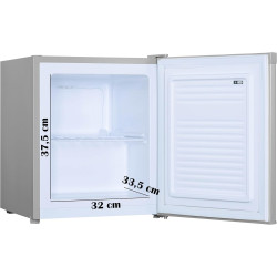 PRIMO PR116DV Mini congélateur - Petit congélateur - Indépendant - 33L - E - Argenté