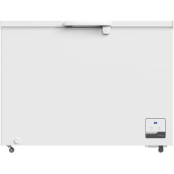 METRO Professional Congélateur bahut GHF2300, acier/aluminium, 112.5x61x83.5 cm, 300L, 95W, 1 panier, éclairage LED, 4 roulettes
