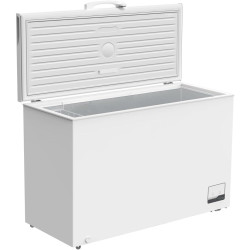 METRO Professional Congélateur bahut GHF2300, acier/aluminium, 112.5x61x83.5 cm, 300L, 95W, 1 panier, éclairage LED, 4 roulettes