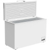 METRO Professional Congélateur bahut GHF2300, acier/aluminium, 112.5x61x83.5 cm, 300L, 95W, 1 panier, éclairage LED, 4 roulettes