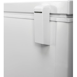 METRO Professional Congélateur bahut GHF2300, acier/aluminium, 112.5x61x83.5 cm, 300L, 95W, 1 panier, éclairage LED, 4 roulettes