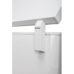 METRO Professional Congélateur bahut GHF2300, acier/aluminium, 112.5x61x83.5 cm, 300L, 95W, 1 panier, éclairage LED, 4 roulettes