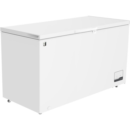 METRO Professional Congélateur bahut GHF2400, acier/aluminium, 136.5 x 73.5 x 83.5 cm, 400 L, 130 W, 1 panier, éclairage LED, av