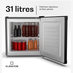 Klarstein Irene Mini congélateur, 31 L Réfrigérateur/Congélateur Compact - Température Réglable -24°C à 10°C, Économe en Énergie