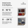 Klarstein Irene Retro Mini congélateur 31 L Réfrigérateur/congélateur compact - Température ajustable -24°C à 10°C, Économe en é