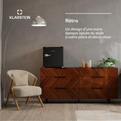 Klarstein Irene Retro Mini congélateur 31 L Réfrigérateur/congélateur compact - Température ajustable -24°C à 10°C, Économe en é